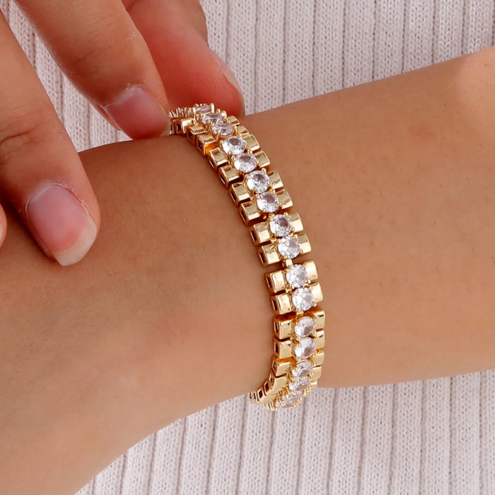 Paperclip Chain Bracelet 14k Gold Plated Stainless Steel