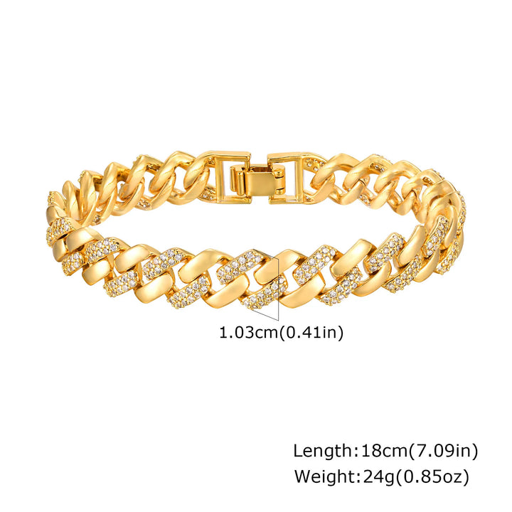 Paperclip Chain Bracelet 14k Gold Plated Stainless Steel