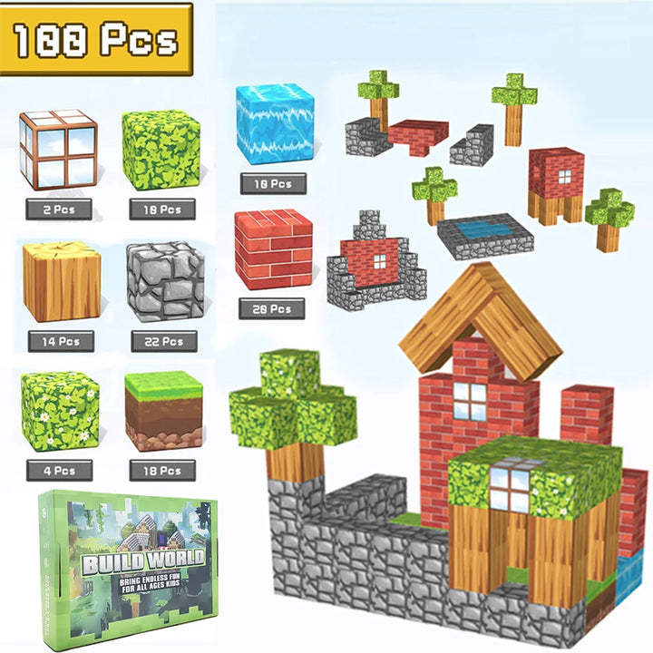 Magnetic Building Blocks - Toy Build Mine Magnet World Construction