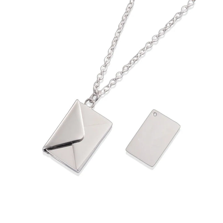 Envelope Love Letter Necklace for Women Stainless Steel Love You Gift